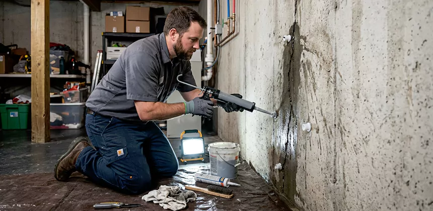 Basement Leak Repair From Inside in Peoria